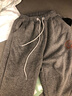 皮尔卡丹（pierre cardin）2025冬季新款休闲加绒裤子女外穿刺绣运动裤宽松裤外穿加厚休闲裤 034灰色加厚绣花款 加绒 XL 115-130斤内 实拍图
