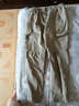 泽荃（zequan）春秋薄款纯棉直筒男士松紧腰大码宽松工装裤户外休闲裤多口袋长裤 K229土黄色 L【适合体重120-145斤】 实拍图