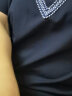 皮尔卡丹（pierrecardin）2024夏季新款时尚拼接设计气质显瘦大气设计感拼色鱼尾短袖连衣裙 藏青色 XL  建议125-140斤 晒单实拍图