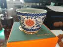 容山堂古脂青花釉里红茶杯陶瓷仿古主人杯鸡缸杯品茗杯个人单杯高档茶具 复古青花釉里红缠枝莲-直壁杯 实拍图