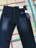 罗蒙（ROMON）直筒加绒加厚牛仔裤男士新款冬季中青年商务宽松保暖休闲裤男裤 7K464913R蓝色 加绒 33 （2尺6） 实拍图