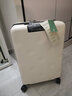 不莱玫万向轮拉链托运箱旅行箱皮箱密码学生大容量行李箱女拉杆箱登机箱 【白色2026版】 24英寸 约常规25英寸 微扩容 实拍图