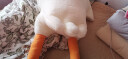 蜗牛卷大白鹅抱枕长条夹腿毛绒玩具公仔布娃娃玩偶床上陪睡送女朋友礼物 大白鹅 90厘米 实拍图