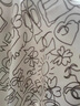 北极绒小方巾女薄款棉麻春秋护颈围巾日系文艺风百搭韩国棉质丝巾小领巾 杏色 简笔画 实拍图