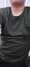 GRACEBOX男士T恤纯棉打底衫圆领无标短袖纯色半袖运动上衣内搭 军绿色 XL 实拍图