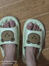百慕倾臣 拖鞋女外穿夏简约卡通室内舒适软底浴室防滑厚底 情侣凉拖鞋男 绿色-小小熊 40-41 正码 实拍图