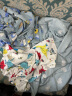 南极人儿童睡衣男夏季薄款宝宝空调服中大童男童女童长袖棉绸家居服套装 鳄鱼骑车 160cm 实拍图