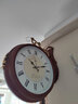 康巴丝（Compas）双面挂钟欧式石英钟挂表客厅餐厅摇摆时钟表摆钟钟表 1062仿木 实拍图