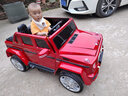 【正版授权】奔驰大g儿童电动车四轮带遥控摇摆汽车可坐大人双人座4驱超大小孩宝宝玩具车双座越野充电童车 烤漆红】可坐大人+大电瓶+软轮四驱+皮座+全配置 实拍图