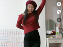 西遇法式一字肩针织衫女2025年春季新款高级气质打底红色圣诞毛衣 红色 S (155) 实拍图