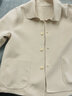 燕浔短外套女装新品2025年秋冬季新款韩版宽松时尚春秋上衣潮毛呢外套 莹白色 M 实拍图