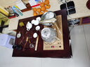 嵊艺 实木小户型茶桌椅组合移动喝茶阳台简约现代家用功夫客厅办公室 小茶桌整套加盖板配玻璃壶 花利色 实拍图