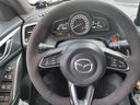 奥迈尔马自达真皮手缝方向盘套昂克赛拉阿特兹CX-5/CX-4马3马6汽车把套 翻毛皮+蓝色回正标 实拍图