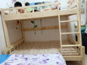 金柏栎儿童床 高低床上下床实木高架床多功能床可拆分体床双层床双人床 上115下135长200带书架 实拍图
