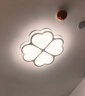 卧室灯吸顶灯圆形遥控led灯具简约现代温馨浪漫薄家用房间灯 薄四叶草 直径50cm  36w三色 实拍图