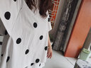 澳琪兰（AOQILAN）睡衣女士夏季薄款两件套短袖纯棉家居服夏天波点宽松大码胖MM套装 9066白色 女士XXL 实拍图