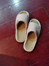 始丰【透气吸汗】亚麻拖鞋男士特大码居家静音布拖鞋女室内舒适麻拖鞋 粉色【吸汗防臭】 36-37 【适合35-36码】 实拍图
