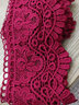 TTT水溶镂空宽蕾丝边窗帘花边DIY衣服裙子下摆装饰配件丝带布料辅料 3#酒红色【1米】 尺寸如图 实拍图
