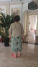 皮尔卡丹（pierre cardin）妈妈夏装连衣裙时尚洋气2024新款气质短袖裙子大码长裙中老年女装 绿色 5XL（145-160斤） 晒单实拍图