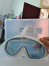 佑游泳镜防水防雾高清近视男女士大框游泳眼镜儿童潜水泳帽套装备 透明蓝灰+樱花泳帽套装 平光 实拍图