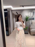 冰洋红2025新款连衣裙子夏天衣服女装夏季A字裙拼接假两件显瘦气质中裙 黑色 M (建议80-95斤) 实拍图
