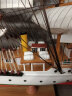 Snnei室内 地中海仿真帆船模型客厅摆件实木质船装饰品欧式创意家居办公室房间手工艺品一帆风顺 《丹麦号》62cm 实拍图