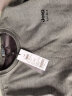 吉普（JEEP）卫衣男春秋新品男士大码纯色长袖圆领T恤运动休闲时尚棉质 加绒款 黑色 6555B 3XL （建议165-180斤） 实拍图