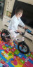 XBEIER   儿童自行车男女小孩单车可折叠2-10岁宝宝童车脚踏车 普通辅助轮折叠款白色 14寸适合90-115身高 实拍图