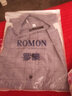 罗蒙（ROMON）格纹休闲衬衫男长袖秋季修身商务免烫格子长袖衬衣男士中青年 8133浅蓝  薄款 XL /175/推荐135-150斤 实拍图