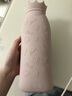 FaSoLa日本硅胶热水袋注水式防爆暖水袋可爱迷你暖手宝暖宝宝 藕粉色550ML（带针织套） 实拍图