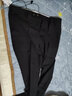 啄木鸟免烫抗皱西裤男中年男士高腰宽松商务休闲裤西装裤爸爸直筒长裤子 黑色 33 实拍图