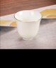 杰艺陶瓷茶具羊脂玉品茗杯功夫盖碗茶壶茶杯德化白瓷茶盏泡茶主人单杯 羊脂玉【茶杯】描金凝香杯 实拍图
