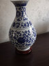 傲世景德镇陶瓷器青花瓷花瓶工艺品客厅摆件玄关办公室博古架装饰品 青花缠枝莲玉壶春+底座+证书 实拍图