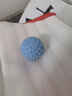 筋膜球按摩球滚球足底按摩球腰部肩颈背放松球瑜伽健身脚底花生球颈膜握力圈握力球 蓝色凸点【实心】 实拍图