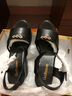 星期六（St&Sat）松糕厚底增高小个子凉鞋女2025夏季新款水钻罗马沙滩鞋一字扣女鞋 黑色 36 实拍图