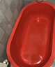 恋恋吾居 洗澡盆成人家用超大号浴桶儿童宝浴盆宠物长形椭圆加厚水产养殖 红色 1米加厚长盆(高度18cm) 实拍图