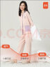 秋鹿睡衣女士春秋款纯棉印花开衫长袖简约休闲可外穿家居服套装母亲节 浅粉（127） 2XL 实拍图