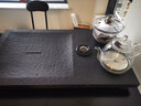 向豐 整套乌金石茶盘紫砂茶具套装 带全自动电器功夫茶台茶海 四合一茶杯茶壶电磁炉茶托盘套装 小舟（底部上水玻璃套装） 70*40*3cm 实拍图