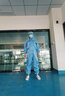 CESK连体服洁净服静电衣防尘服无尘衣喷漆服帽衣裤连体洁净无尘室工作服可水洗可耐高温 蓝色 XXL 实拍图