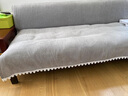 纽丝乐 沙发垫套罩全包布艺沙发巾四季全盖布毯子北欧坐垫组合沙发通用 素色-灰色（小花边） 180*130CM一片【适合单人位】 实拍图
