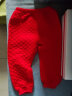 宝然 婴儿裤子儿童保暖裤秋冬季宝宝长裤休闲裤可开裆外出裤子2198 红色 90cm 实拍图