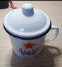 友黎优品搪瓷杯铁杯子复古怀旧老式带盖大号老干部搪瓷缸子大容量茶杯定制 劳动光荣 700ml 实拍图