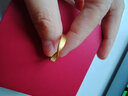 菜百首饰 黄金戒指 足金个性时尚莫比乌斯环活圈戒指情侣戒指计价 HJ PLUS 黄金戒指 约3.54g 实拍图