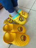 B.Duck小黄鸭童鞋男女童凉拖鞋夏季新款儿童透气休闲洞洞鞋女 954黄色 32 码内长约200mm 实拍图
