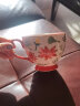 佳佰 美式彩绘陶瓷马克杯高脚杯 咖啡杯办公室水杯陶瓷杯子茶杯早餐杯400毫升 晒单实拍图
