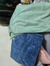 兼彩浴巾 男女通用吸水毛巾浴巾加厚加大儿童成人家用洗澡巾 灰蓝H标 浴巾1条+毛巾1条 实拍图
