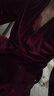 KJ睡衣女性感吊带睡裤睡裙睡袍四件套装金丝绒V领加厚可外穿家居服 四件套装酒红色 M （75-103斤） 实拍图