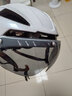 GUB 骑行头盔加大码带灯风镜男XXL大号山地公路自行车单车安全帽子 珍珠白-加大加宽+夜骑尾灯-配一副灰色风镜 XXL码头围：58-65cm内宽约19.5cm 内长24.5cm 实拍图
