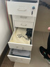 盛京家用办公桌下抽屉柜带锁移动小柜子文件柜储物矮柜收纳铁皮铁皮柜 白色5抽带锁 实拍图