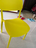 和大人餐椅家用塑料椅子现代简约餐厅饭桌靠背休闲椅北欧洽谈接待餐桌椅 LGF版黄色 加强加厚破损必赔 实拍图